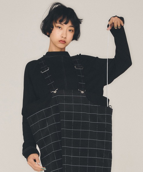 sneeuw（スニュウ）の「ハイネック2wayカーディガン（カーディガン/ボレロ・レディース・ブラック/ホワイト・ONESIZE）」の2枚目の写真