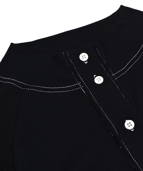 sneeuw（スニュウ）の「ハイネック2wayカーディガン（カーディガン/ボレロ・レディース・ブラック/ホワイト・ONESIZE）」の12枚目の写真