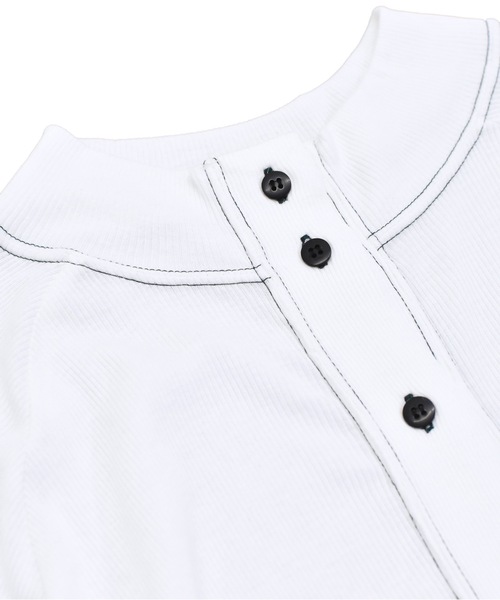 sneeuw（スニュウ）の「ハイネック2wayカーディガン（カーディガン/ボレロ・レディース・ブラック/ホワイト・ONESIZE）」の10枚目の写真