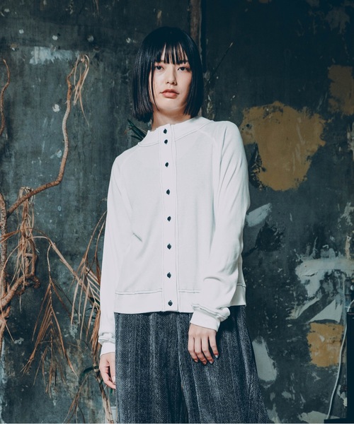 sneeuw（スニュウ）の「ハイネック2wayカーディガン（カーディガン/ボレロ・レディース・ブラック/ホワイト・ONESIZE）」の16枚目の写真