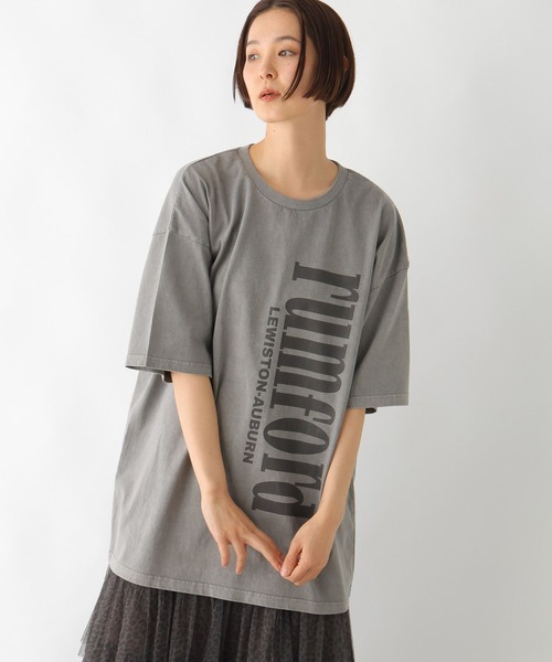 LEPSIM（レプシィム）の「ピグメントロゴBIGT　327497（Tシャツ/カットソー・レディース・パープル/グレー/ホワイト・FREE）」の2枚目の写真