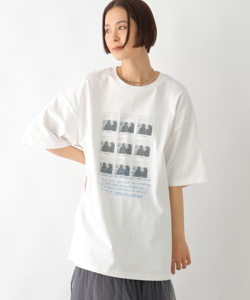 LEPSIM（レプシィム）の「ピグメントロゴBIGT　327497（Tシャツ/カットソー・レディース・パープル/グレー/ホワイト・FREE）」の4枚目の写真