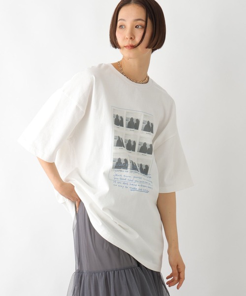 LEPSIM（レプシィム）の「ピグメントロゴBIGT　327497（Tシャツ/カットソー・レディース・パープル/グレー/ホワイト・FREE）」の5枚目の写真