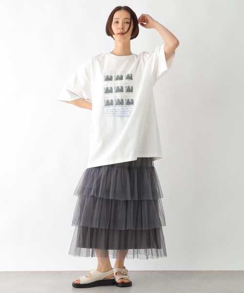 LEPSIM（レプシィム）の「ピグメントロゴBIGT　327497（Tシャツ/カットソー・レディース・パープル/グレー/ホワイト・FREE）」の7枚目の写真