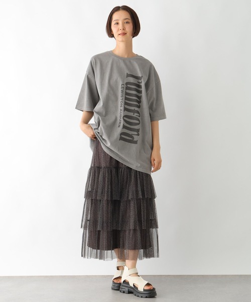 LEPSIM（レプシィム）の「ピグメントロゴBIGT　327497（Tシャツ/カットソー・レディース・パープル/グレー/ホワイト・FREE）」の13枚目の写真