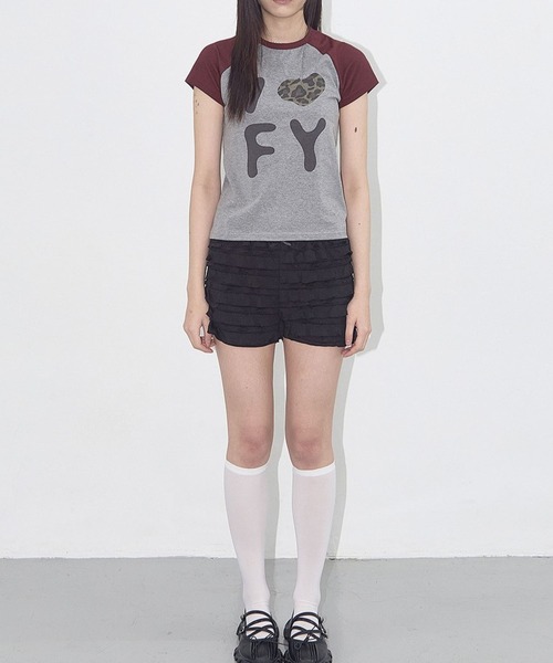 FANCY CLUB(ファンシークラブ)の「FANCY CLUB/アイラブFY TEE(Tシャツ/カットソー・レディース・バーガンディー/ブラック・FREE)」の7枚目の写真