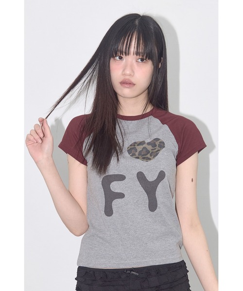 FANCY CLUB(ファンシークラブ)の「FANCY CLUB/アイラブFY TEE(Tシャツ/カットソー・レディース・バーガンディー/ブラック・FREE)」の11枚目の写真