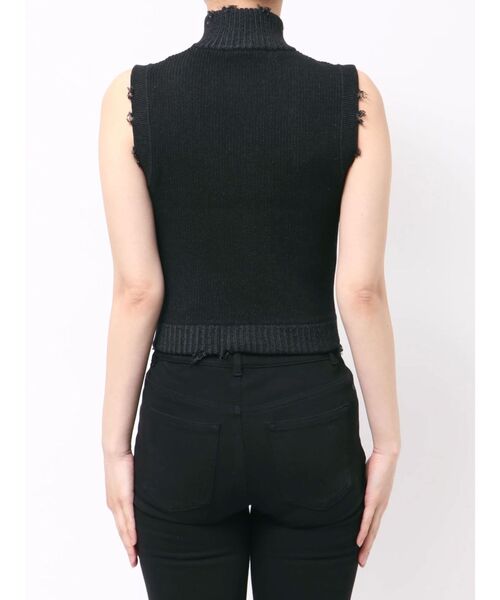 EMODA（エモダ）の「プレーティングクラッシュリブニットタンクトップ（タンクトップ・レディース・ブラウン/ライム/グレー/ブラック・FREE）」の6枚目の写真