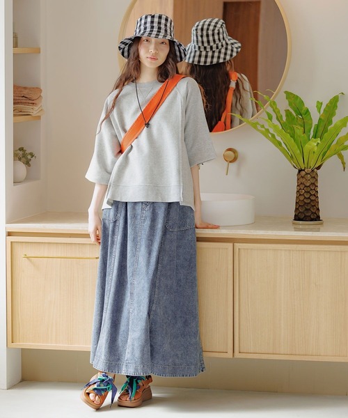 niko and...（ニコアンド）の「オリジナル撥水UVケアハット（ハット・レディース・オフホワイト/ブラック/その他1・FREE）」の6枚目の写真