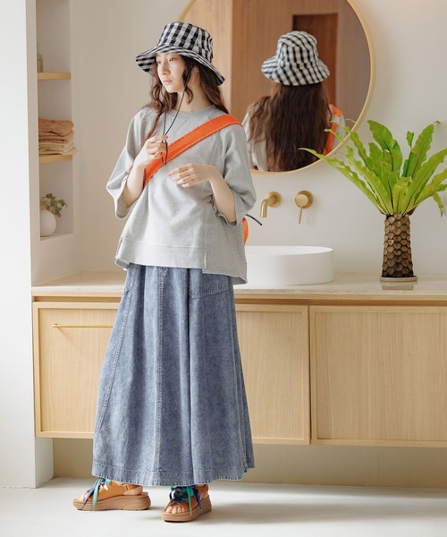 niko and...（ニコアンド）の「オリジナル撥水UVケアハット（ハット・レディース・オフホワイト/ブラック/その他1・FREE）」の7枚目の写真