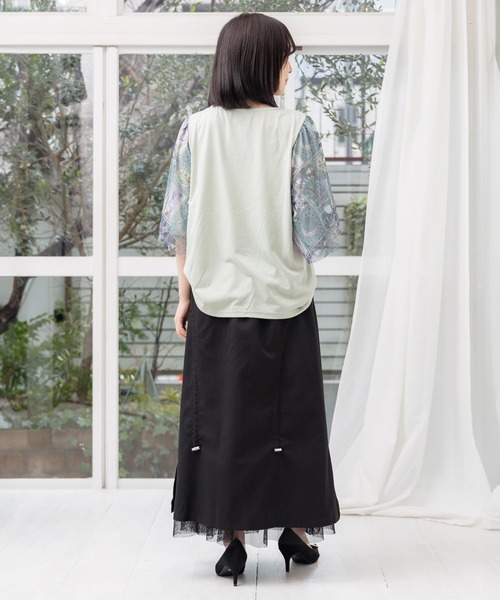 【新品・未使用】ScoLar　バラ柄　グラデーション　メッシュ　プリーツスカート セール 50%OFF】蝶柄グラデーションスカート(504781547) | イズ