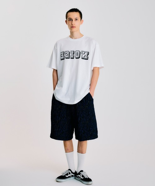 NOISE MAKER（ノイズメーカー）の「《ユニセックス》カレッジロゴオーバーサイズTEE（Tシャツ/カットソー・メンズ・ホワイト/ブラック・M/L/XL）」の8枚目の写真