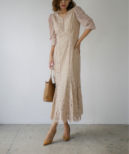 My shawty(マイシャウティー)の「mermaid lace dress(ドレス・レディース・ブルー/ベージュ・FREE)」の9枚目の写真