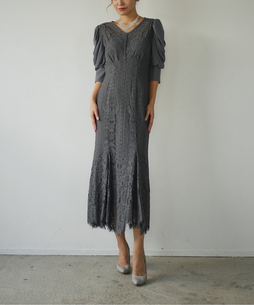 My shawty(マイシャウティー)の「mermaid lace dress(ドレス・レディース・ブルー/ベージュ・FREE)」の14枚目の写真
