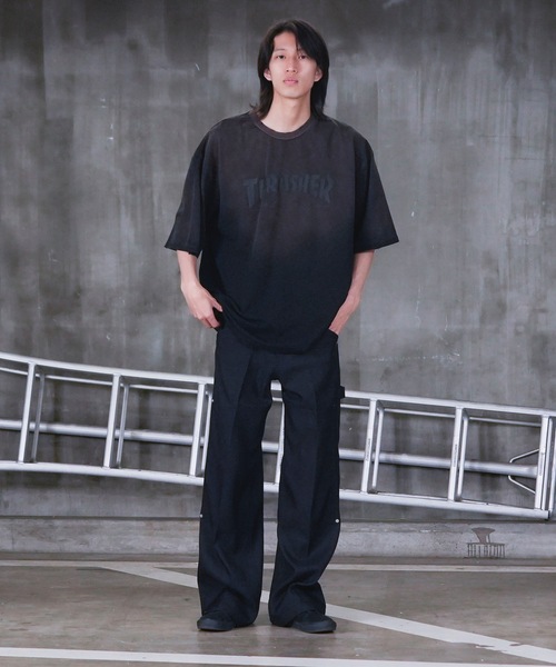 THRASHER（スラッシャー）の「S/S FADE T-SHIRTS / THRASHERスラッシャーフェード半袖T-シャツヴィンテージライクブランドロゴプリント（Tシャツ/カットソー・メンズ・ブラウン/ブラック・MEDIUM/LARGE/X-LARGE）」の7枚目の写真
