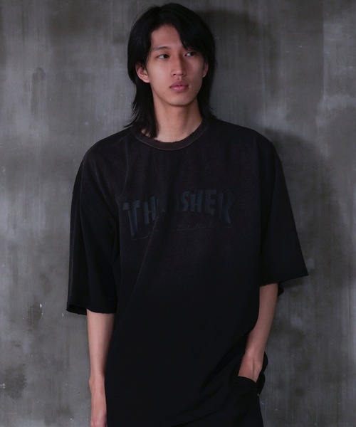 THRASHER（スラッシャー）の「S/S FADE T-SHIRTS / THRASHERスラッシャーフェード半袖T-シャツヴィンテージライクブランドロゴプリント（Tシャツ/カットソー・メンズ・ブラウン/ブラック・MEDIUM/LARGE/X-LARGE）」の11枚目の写真