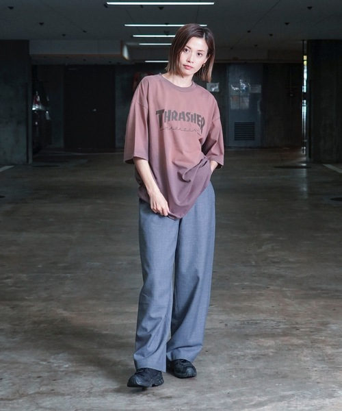 THRASHER（スラッシャー）の「S/S FADE T-SHIRTS / THRASHERスラッシャーフェード半袖T-シャツヴィンテージライクブランドロゴプリント（Tシャツ/カットソー・メンズ・ブラウン/ブラック・MEDIUM/LARGE/X-LARGE）」の14枚目の写真