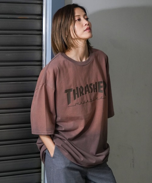 THRASHER（スラッシャー）の「S/S FADE T-SHIRTS / THRASHERスラッシャーフェード半袖T-シャツヴィンテージライクブランドロゴプリント（Tシャツ/カットソー・メンズ・ブラウン/ブラック・MEDIUM/LARGE/X-LARGE）」の16枚目の写真