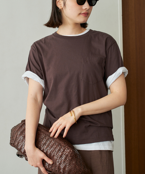Plage - Plage CALUX ポケット Ｔシャツ plage（プラージュ）の「【CALUX/キャラクス】WIDE PKT Tシャツ