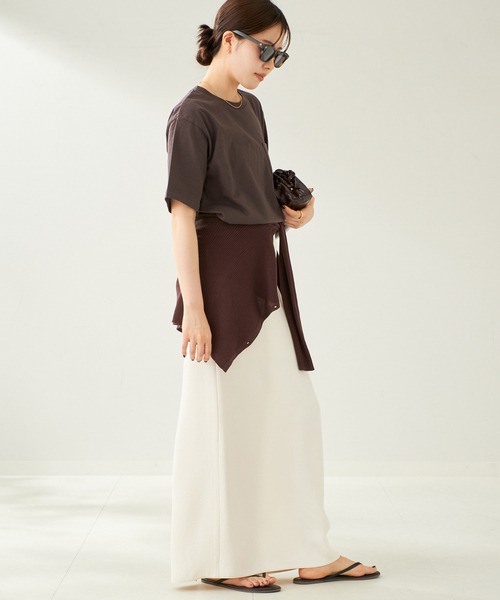 新品タグ付き plage プラージュ Knit Tシャツ セール】POCKET Tシャツ（Tシャツ/カットソー）｜Plage