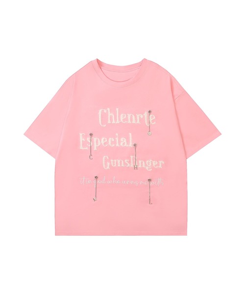 HOOK(フック)の「メタルアクセントTシャツ (SS)(Tシャツ/カットソー・メンズ・ピンク/イエロー・MEDIUM/LARGE)」の5枚目の写真