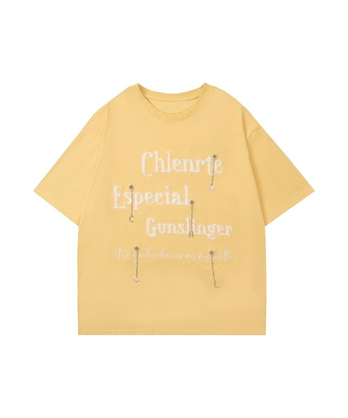 HOOK(フック)の「メタルアクセントTシャツ (SS)(Tシャツ/カットソー・メンズ・ピンク/イエロー・MEDIUM/LARGE)」の4枚目の写真
