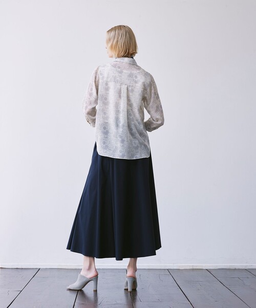 MACKINTOSH LONDON（マッキントッシュ ロンドン）の「コットンナイロンストレッチスカート（スカート・レディース・ライトブルー/ブラウン系その他5/ネイビー・36/38）」の4枚目の写真