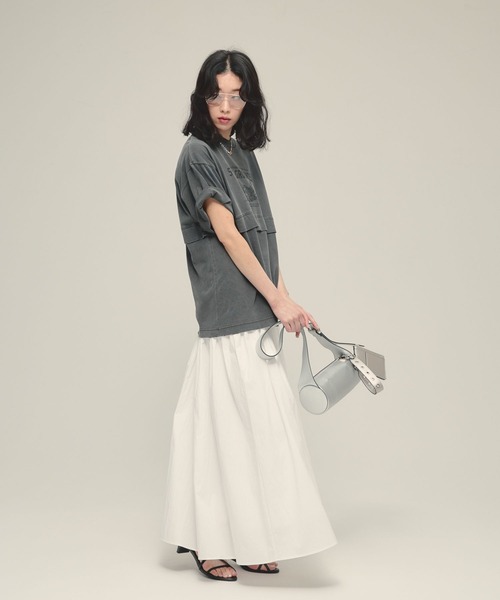 eL(エル)の「【eL】Layered Tee SS/459633(Tシャツ/カットソー・レディース・ブルー/スミクロ・FREE)」の4枚目の写真