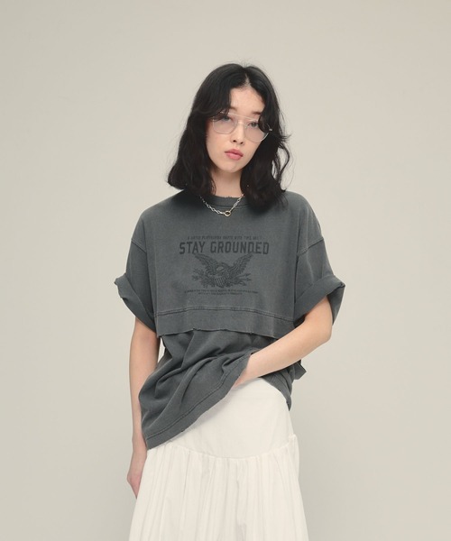 eL】Layered Tee SS/459633（Tシャツ/カットソー）｜eL（エル