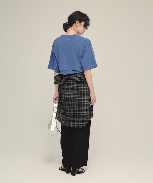 eL(エル)の「【eL】Layered Tee SS/459633(Tシャツ/カットソー・レディース・ブルー/スミクロ・FREE)」の10枚目の写真