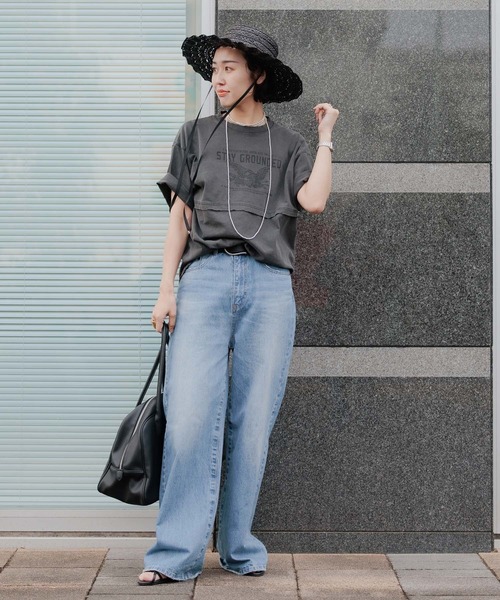 eL(エル)の「【eL】Layered Tee SS/459633(Tシャツ/カットソー・レディース・ブルー/スミクロ・FREE)」の17枚目の写真