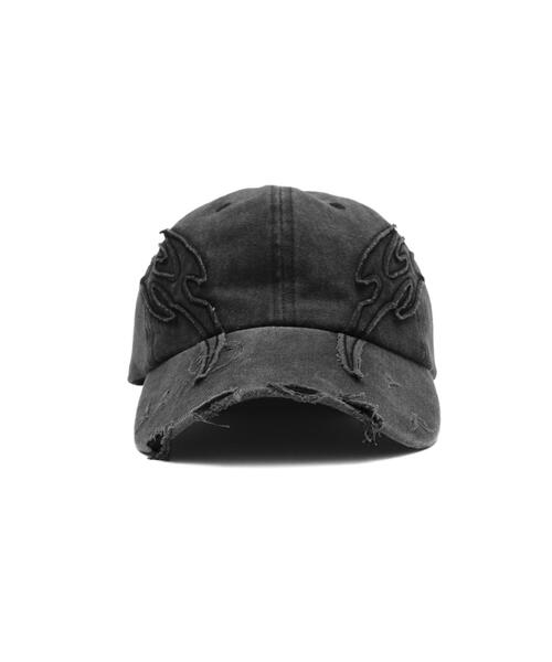 SHORT ROUND（ショートラウンド）の「SHORT ROUND/トライバルダメージキャップ（キャップ・メンズ・ブラック/スカイブルー・FREE）」の3枚目の写真