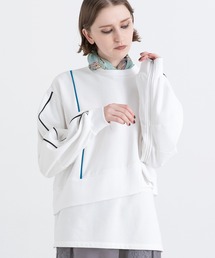 AULA AILA（アウラアイラ）の「2WAYパイピングプルオーバー（スウェット）」