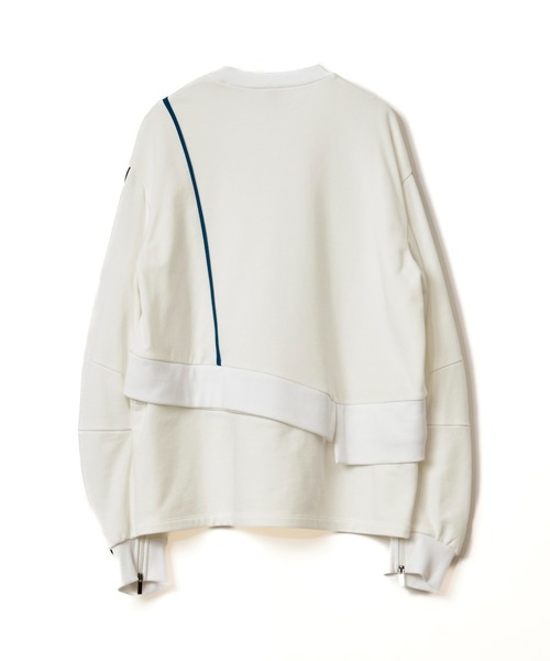 AULA AILA（アウラアイラ）の「2WAYパイピングプルオーバー（スウェット・レディース・ブラック/オフホワイト/ブルー・0）」の6枚目の写真