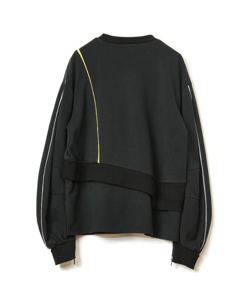 AULA AILA（アウラアイラ）の「2WAYパイピングプルオーバー（スウェット・レディース・ブラック/オフホワイト/ブルー・0）」の4枚目の写真