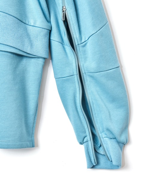 AULA AILA（アウラアイラ）の「2WAYパイピングプルオーバー（スウェット・レディース・ブラック/オフホワイト/ブルー・0）」の14枚目の写真