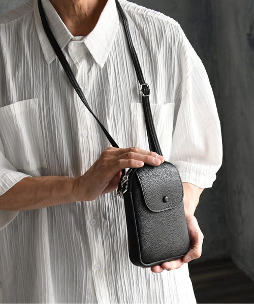 neos(ネオス)の「【neos】合成皮革 ショルダー ポシェット ミニポーチ(ショルダーバッグ・メンズ・オフホワイト/ブラック・FREE)」の6枚目の写真