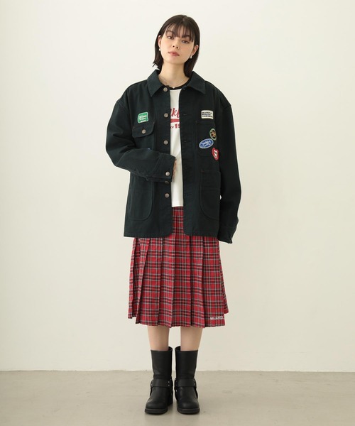 MILKFED.（ミルクフェド）の「PATCHED COVERALL JACKET（ブルゾン・レディース・オフホワイト/ブラック/ライトインディゴブルー・ONE SIZE）」の6枚目の写真