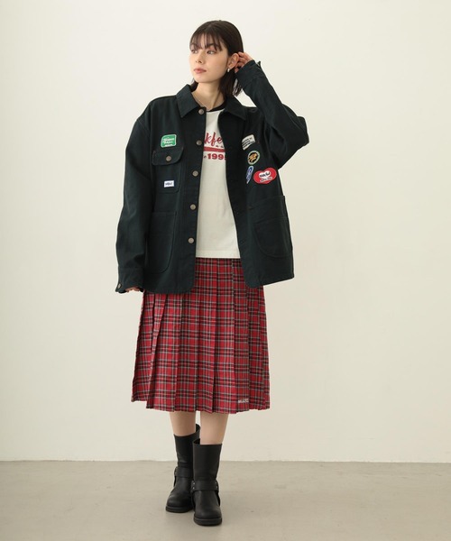 MILKFED.（ミルクフェド）の「PATCHED COVERALL JACKET（ブルゾン・レディース・オフホワイト/ブラック/ライトインディゴブルー・ONE SIZE）」の9枚目の写真