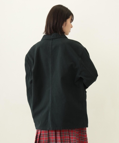 MILKFED.（ミルクフェド）の「PATCHED COVERALL JACKET（ブルゾン・レディース・オフホワイト/ブラック/ライトインディゴブルー・ONE SIZE）」の5枚目の写真
