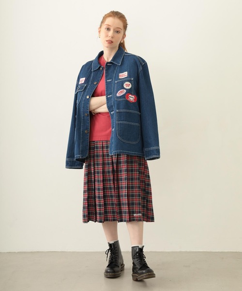MILKFED.（ミルクフェド）の「PATCHED COVERALL JACKET（ブルゾン・レディース・オフホワイト/ブラック/ライトインディゴブルー・ONE SIZE）」の10枚目の写真