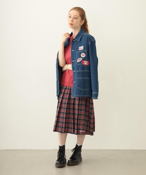 MILKFED.（ミルクフェド）の「PATCHED COVERALL JACKET（ブルゾン・レディース・オフホワイト/ブラック/ライトインディゴブルー・ONE SIZE）」の13枚目の写真