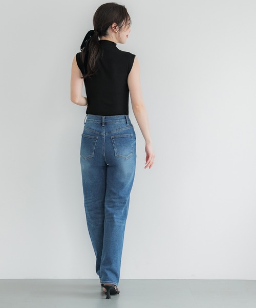 coca(coca)(コカ)の「【WEB限定セール】リブハイネックノースリーブトップス(ニット/セーター・レディース・チャコール/ブラック・S/M/L)」の19枚目の写真