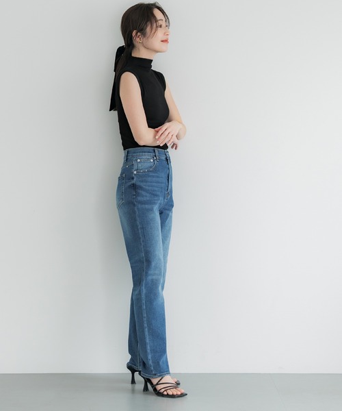 coca(coca)(コカ)の「【WEB限定セール】リブハイネックノースリーブトップス(ニット/セーター・レディース・チャコール/ブラック・S/M/L)」の17枚目の写真