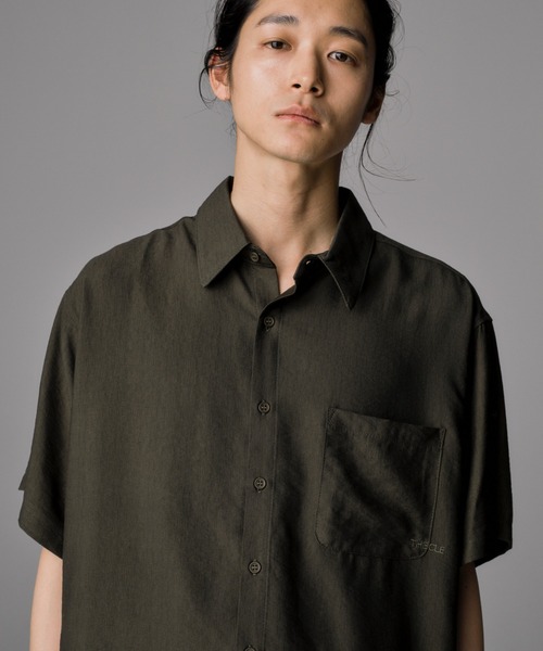 THE CLE（ザクレ）の「SHEER SLUB SHIRT / シアースラブシャツ【シアー】【スラブ】 シャツ トップス メンズ（シャツ/ブラウス・メンズ・カーキ/ブラック・LARGE/MEDIUM/SMALL）」の15枚目の写真