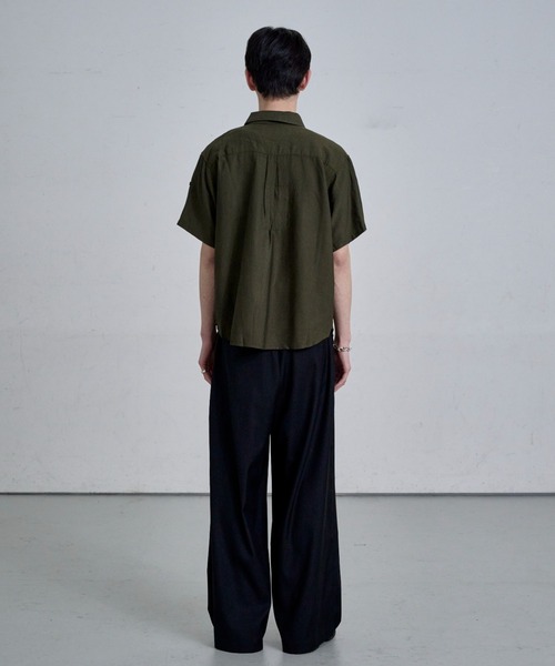 THE CLE（ザクレ）の「SHEER SLUB SHIRT / シアースラブシャツ【シアー】【スラブ】 シャツ トップス メンズ（シャツ/ブラウス・メンズ・カーキ/ブラック・LARGE/MEDIUM/SMALL）」の3枚目の写真