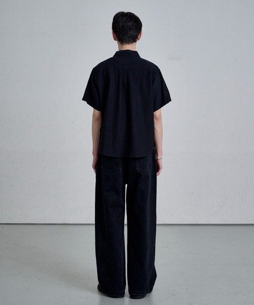 THE CLE（ザクレ）の「SHEER SLUB SHIRT / シアースラブシャツ【シアー】【スラブ】 シャツ トップス メンズ（シャツ/ブラウス・メンズ・カーキ/ブラック・LARGE/MEDIUM/SMALL）」の10枚目の写真