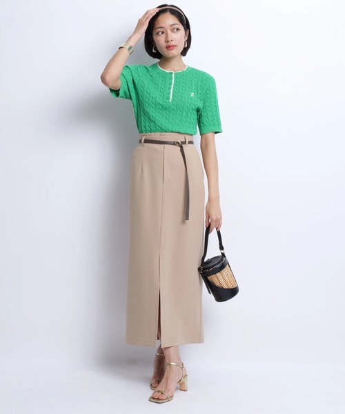 ★極美品★JUSGLITTY ジャスグリッティー タフタラップスカート S ✨ ダブルウエストタイトスカート（スカート）｜JUSGLITTY（ジャス