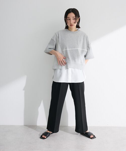 ELENCARE DUE（エレンカーレデュエ）の「・ELENCARE DUE キリカエウラケプルオーバー（Tシャツ/カットソー・レディース・アイボリー/杢グレー/チャコールグレー/ピンク・FREE）」の6枚目の写真