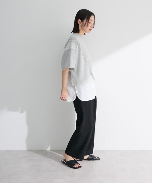 ELENCARE DUE（エレンカーレデュエ）の「・ELENCARE DUE キリカエウラケプルオーバー（Tシャツ/カットソー・レディース・アイボリー/杢グレー/チャコールグレー/ピンク・FREE）」の7枚目の写真